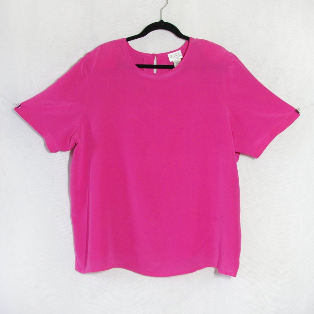 WHITNEY DUNN & MOORE 20 Pink Silk Blouse/Vintage